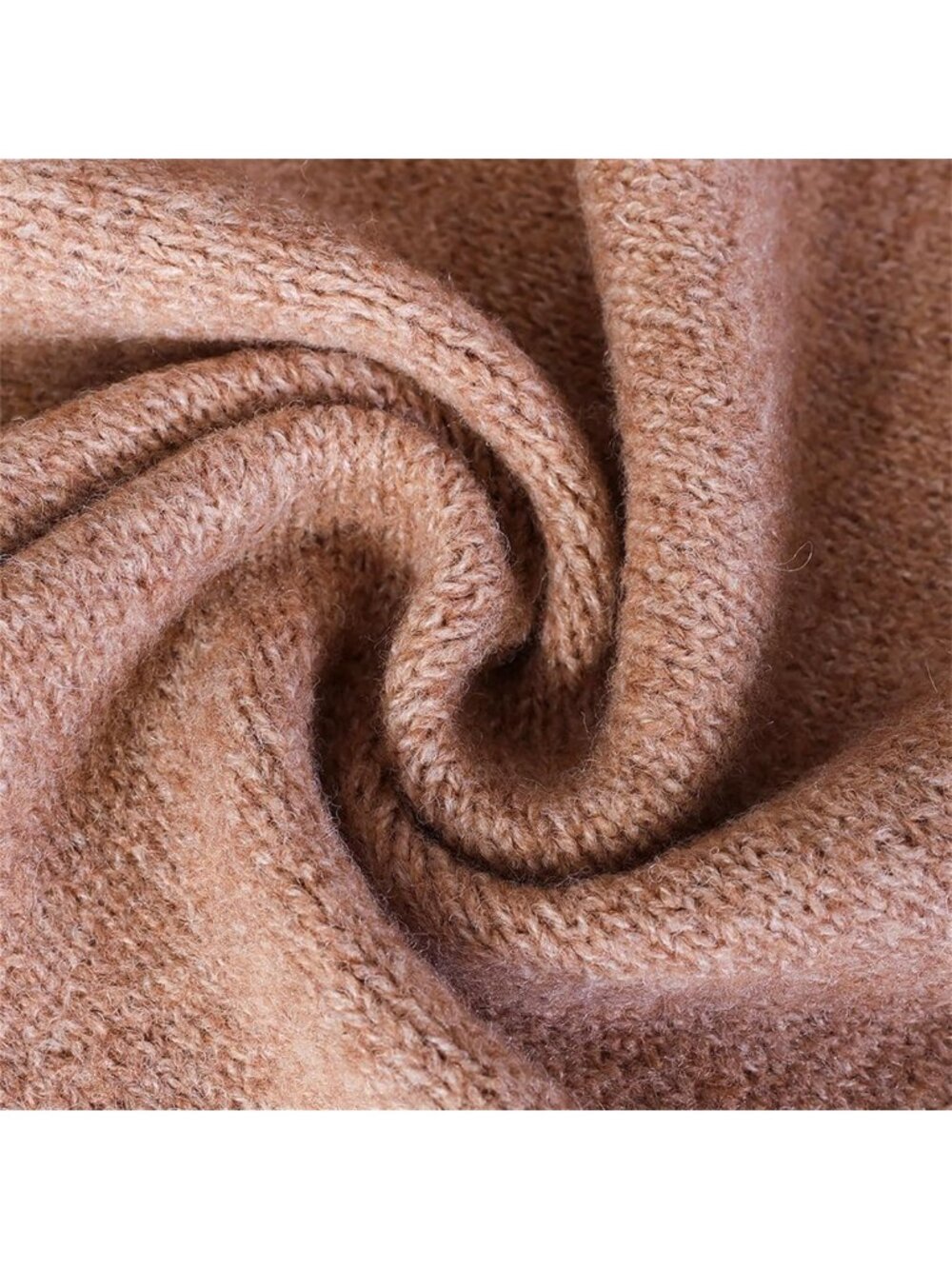 Cozy Triangle Shawl Wrap Scarf - Warm Wool Blend Pashmina Cape for Cold Weather - Picture 7 of 7
